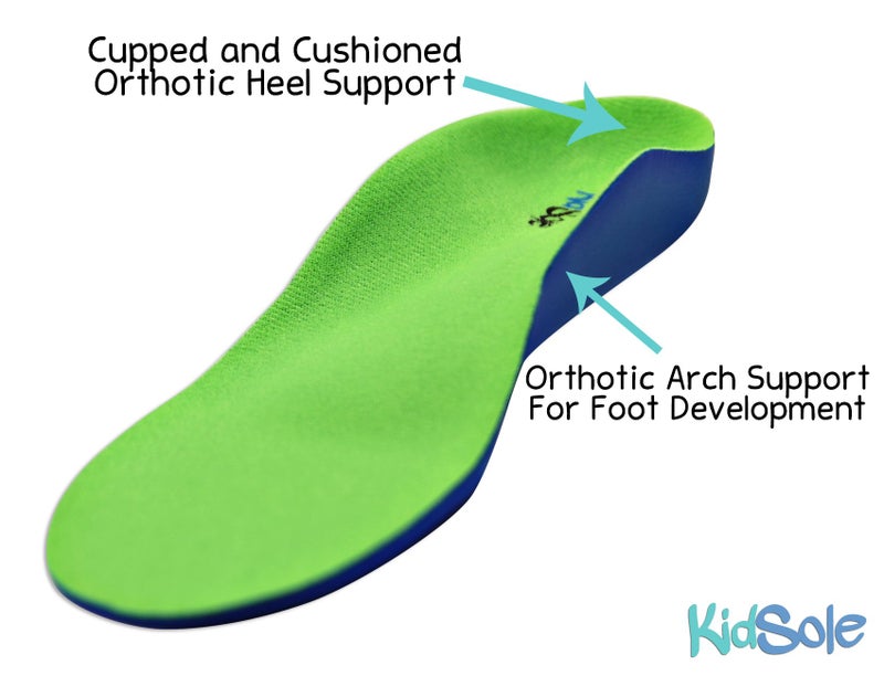 KidSole Neon Fix Premium Grade Orthotic Insole by KidSole, (24 CM) Kids Size 4-6 - Image 3